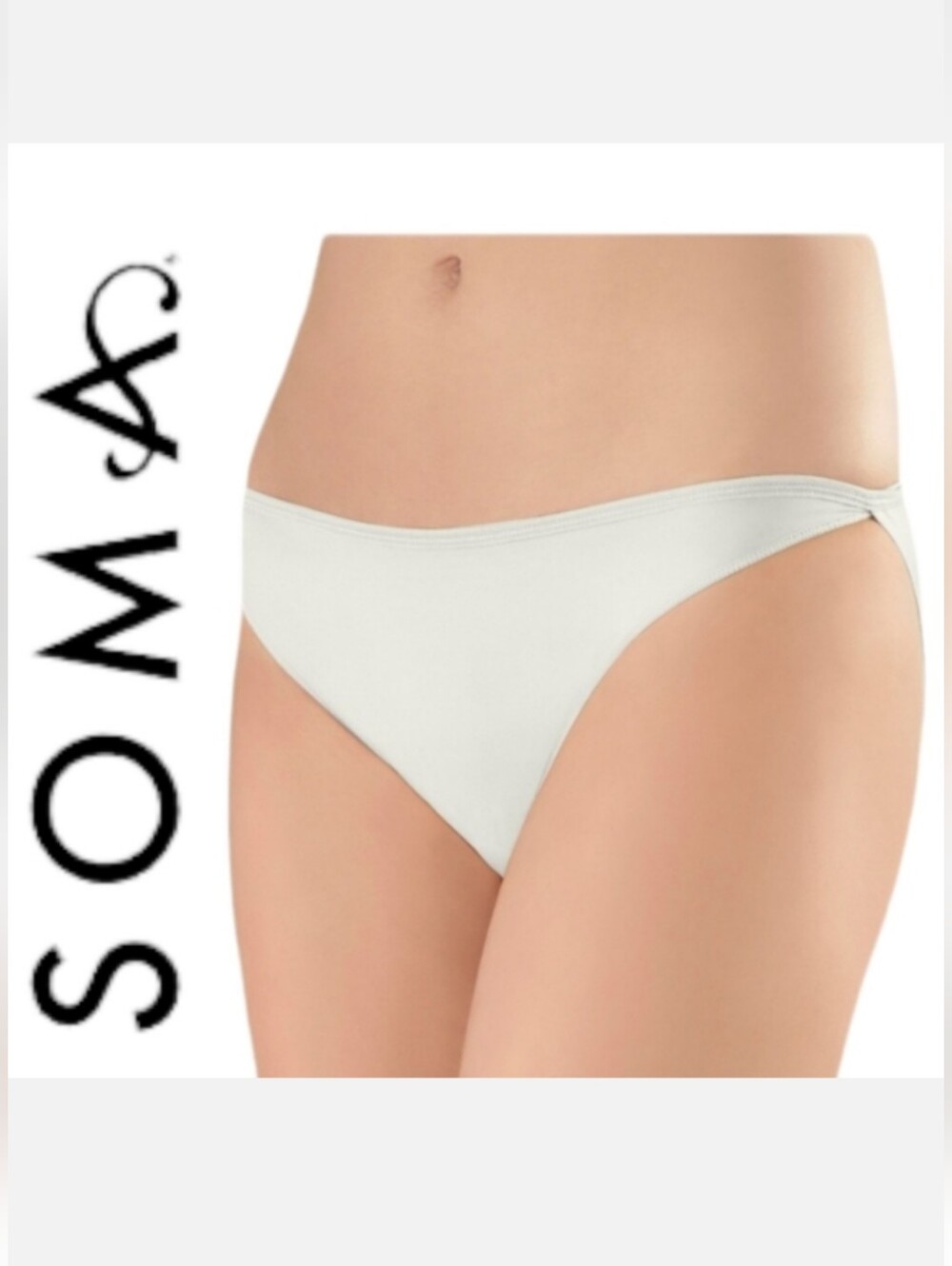 SOMA VANISHING EDGE Microfiber Bikini Silver Eucalyptus XL NWT